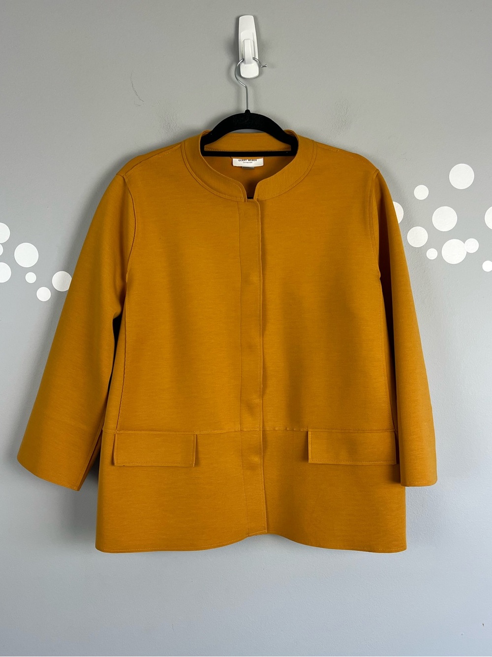 Gerry Weber Collection Mustard Snap Front Jacket Blazer Size 16